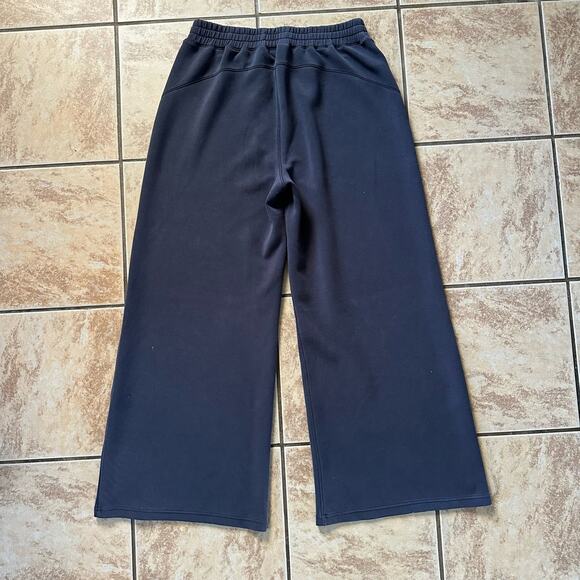 Spanx Airluxe Cropped Wide Leg Pant Navy Blue Size XLarge Pull On Elastic Waist - Picture 6 of 12